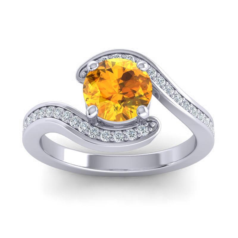 4 Prong Diamond Pave Bypass Setting Asakta Ring