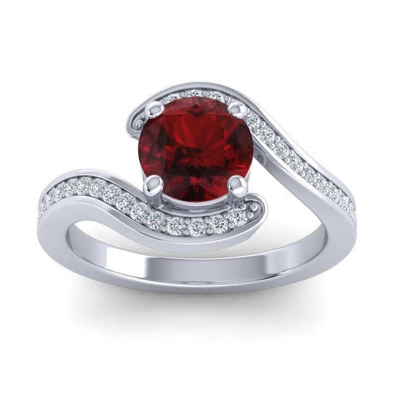 4 Prong Diamond Pave Bypass Setting Asakta Ring