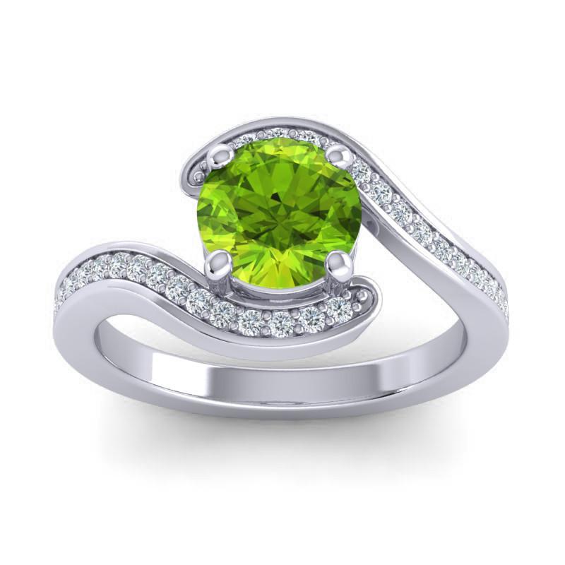 4 Prong Diamond Pave Bypass Setting Asakta Ring