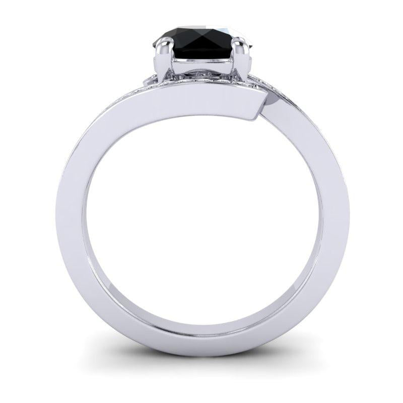 4 Prong Diamond Pave Bypass Setting Asakta Ring