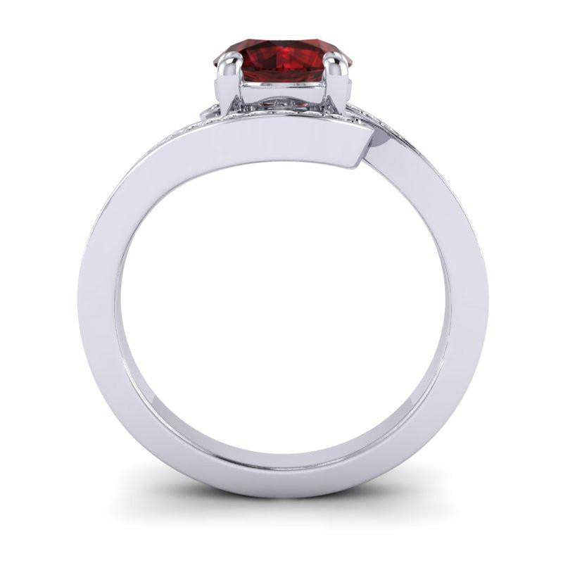 4 Prong Diamond Pave Bypass Setting Asakta Ring