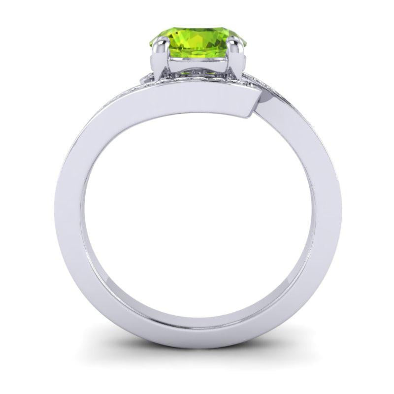 4 Prong Diamond Pave Bypass Setting Asakta Ring