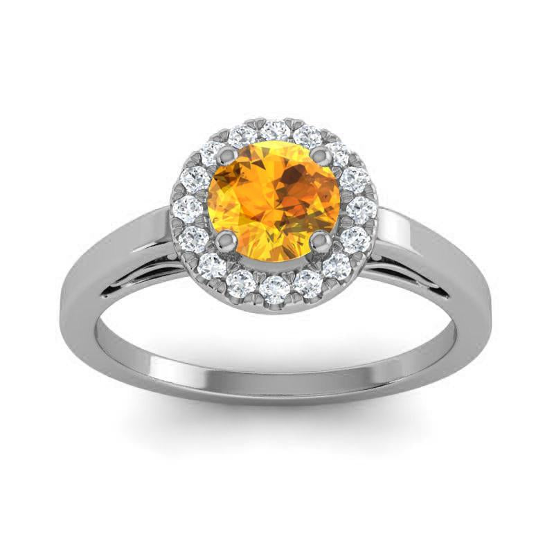 4 Prong Cathedral Filigree Diamond Halo Vimana Ring