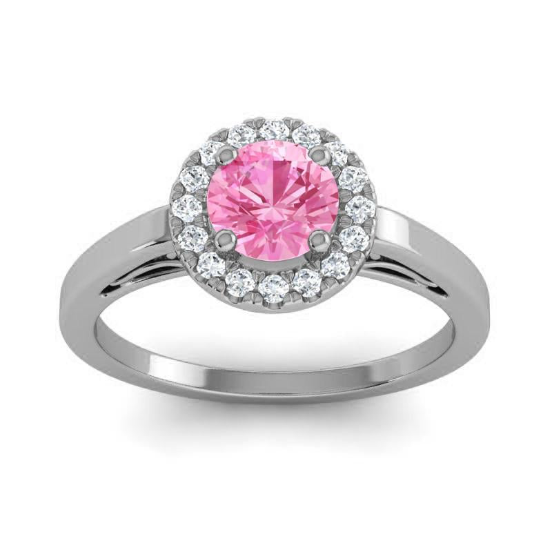 4 Prong Cathedral Filigree Diamond Halo Vimana Ring