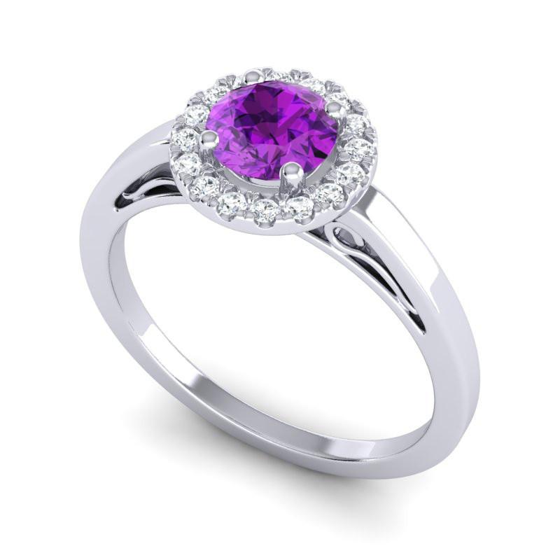 4 Prong Cathedral Filigree Diamond Halo Vimana Ring