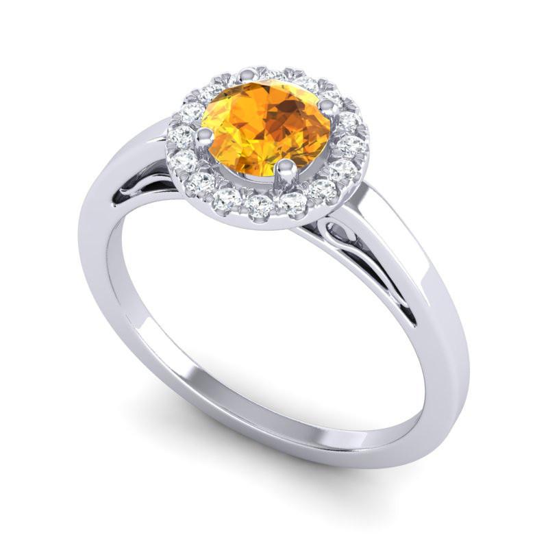 4 Prong Cathedral Filigree Diamond Halo Vimana Ring