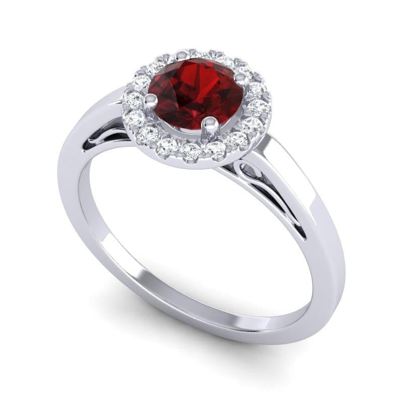 4 Prong Cathedral Filigree Diamond Halo Vimana Ring