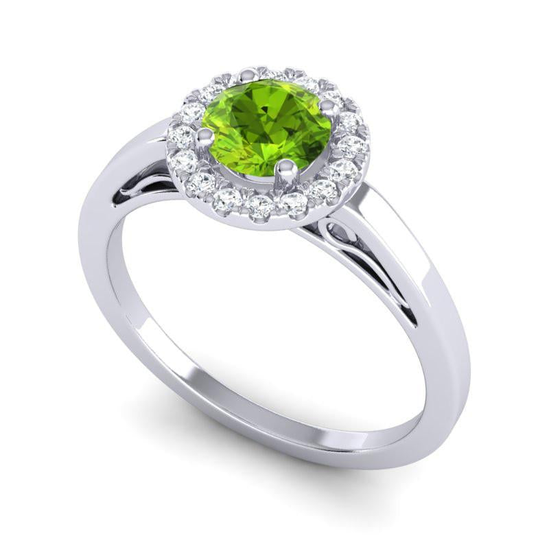 4 Prong Cathedral Filigree Diamond Halo Vimana Ring