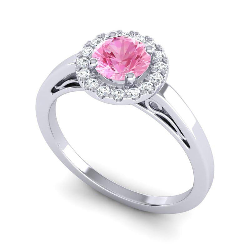 4 Prong Cathedral Filigree Diamond Halo Vimana Ring