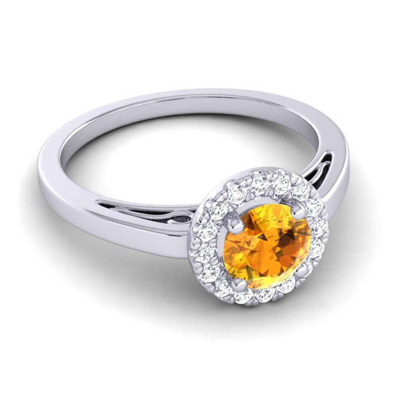 4 Prong Cathedral Filigree Diamond Halo Vimana Ring