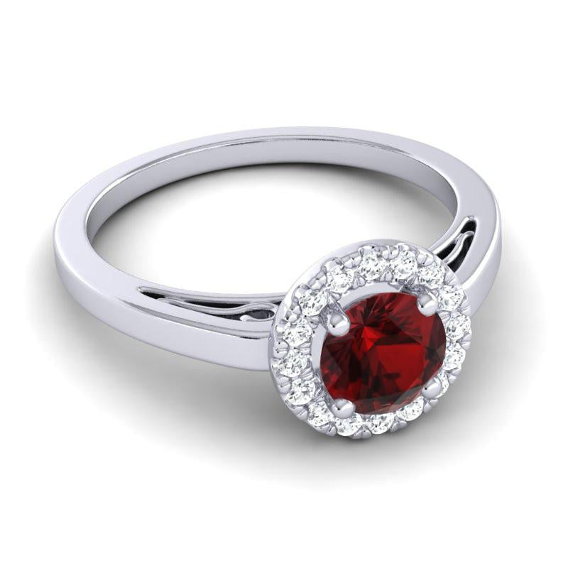 4 Prong Cathedral Filigree Diamond Halo Vimana Ring