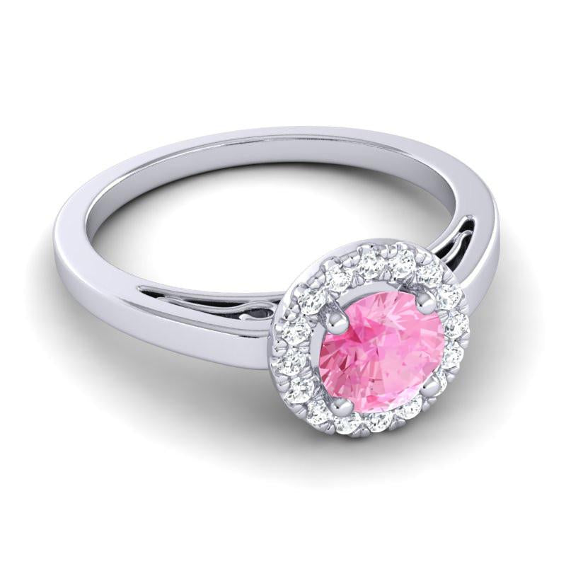 4 Prong Cathedral Filigree Diamond Halo Vimana Ring