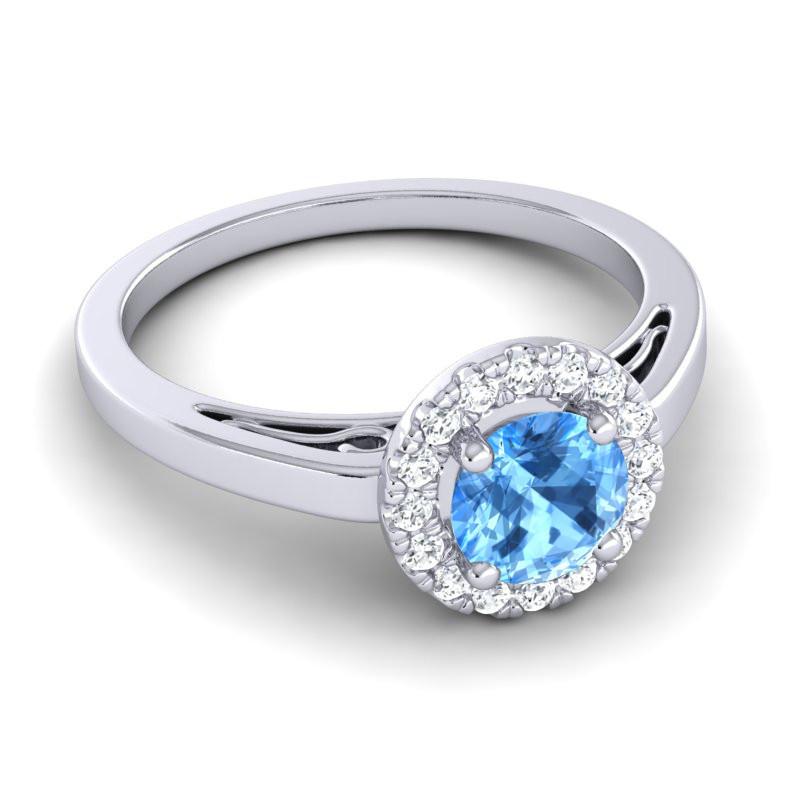 4 Prong Cathedral Filigree Diamond Halo Vimana Ring