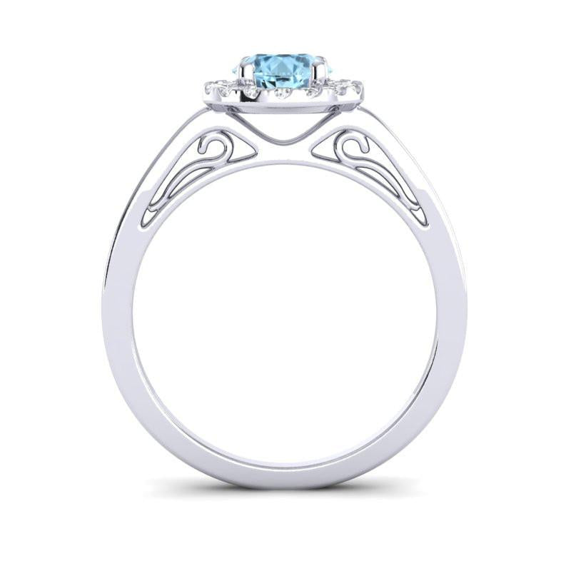 4 Prong Cathedral Filigree Diamond Halo Vimana Ring