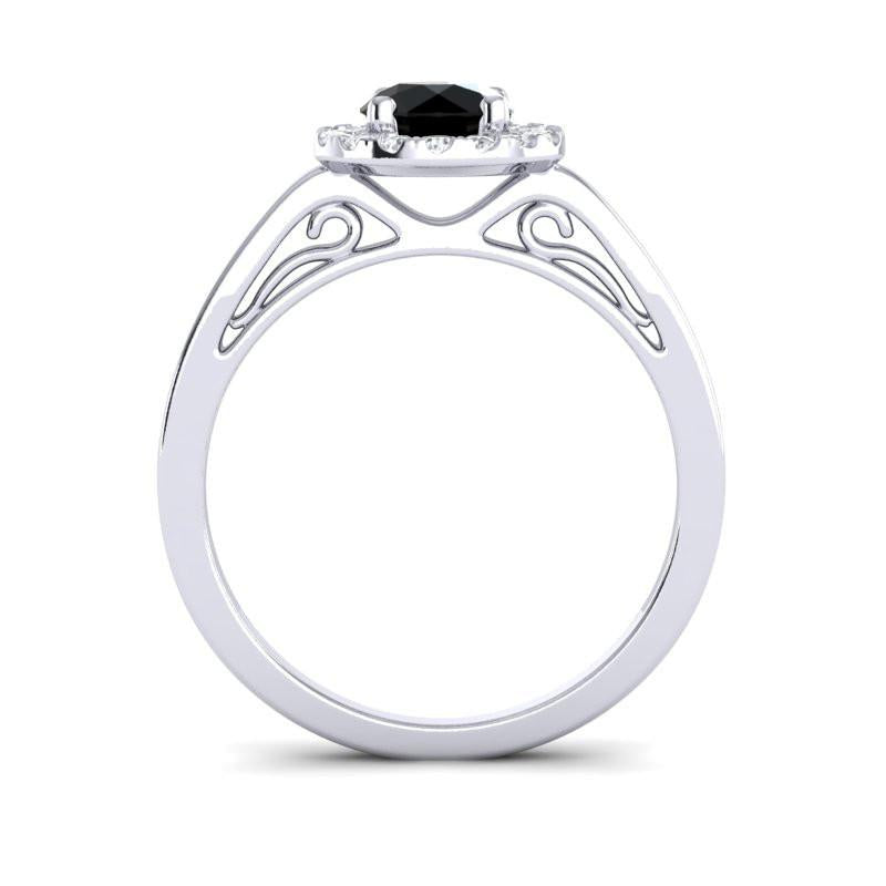 4 Prong Cathedral Filigree Diamond Halo Vimana Ring