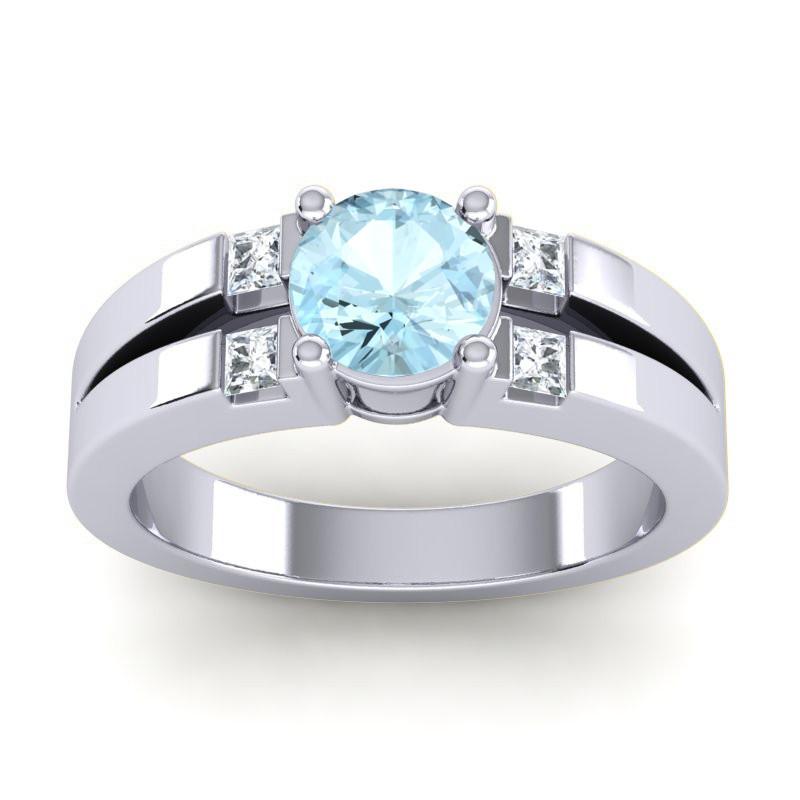 4 Prong Art Deco Diamond Accent Vidala Ring