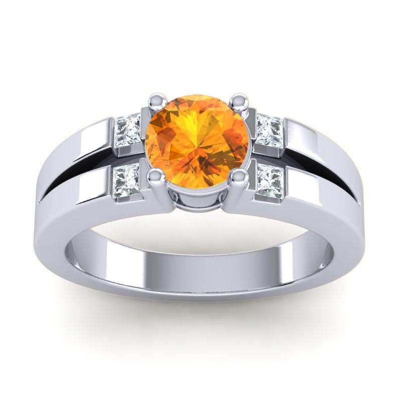 4 Prong Art Deco Diamond Accent Vidala Ring