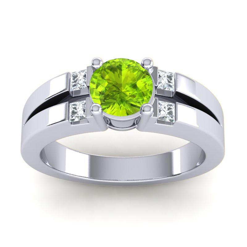 4 Prong Art Deco Diamond Accent Vidala Ring