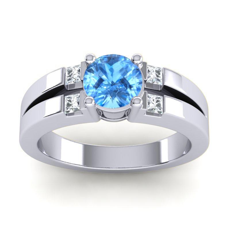 4 Prong Art Deco Diamond Accent Vidala Ring