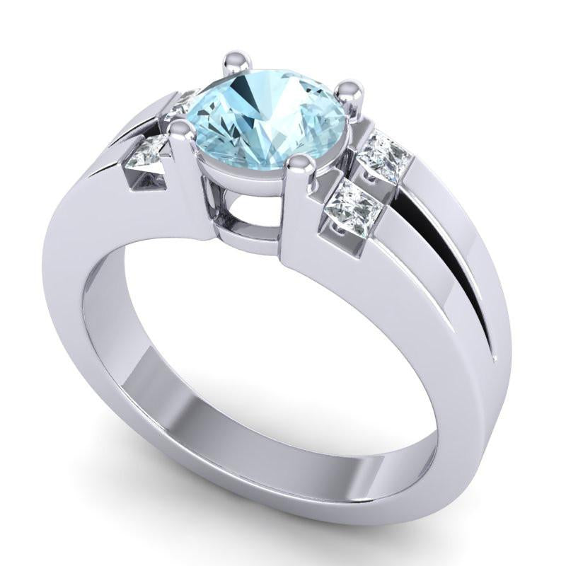 4 Prong Art Deco Diamond Accent Vidala Ring