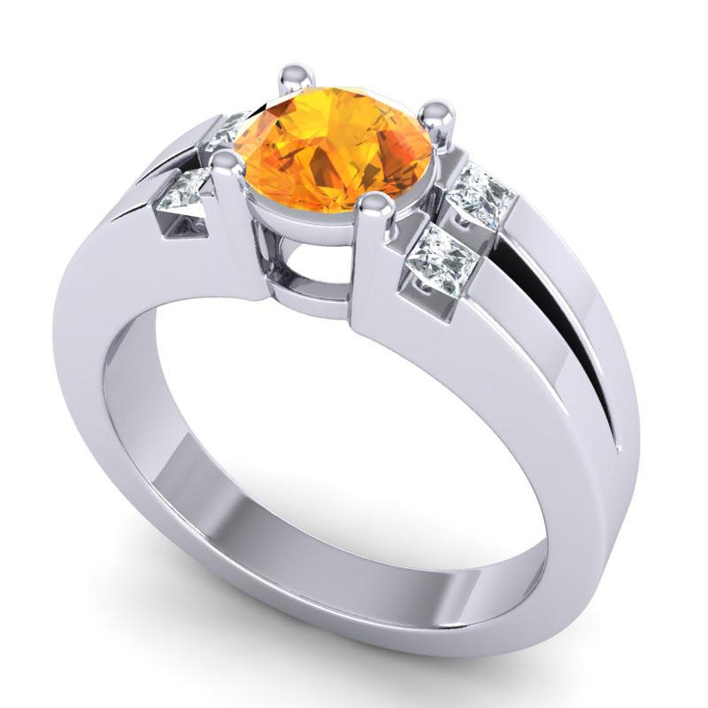 4 Prong Art Deco Diamond Accent Vidala Ring