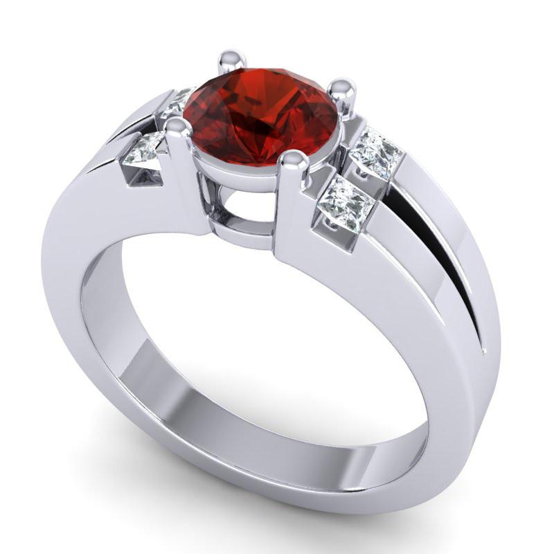 4 Prong Art Deco Diamond Accent Vidala Ring