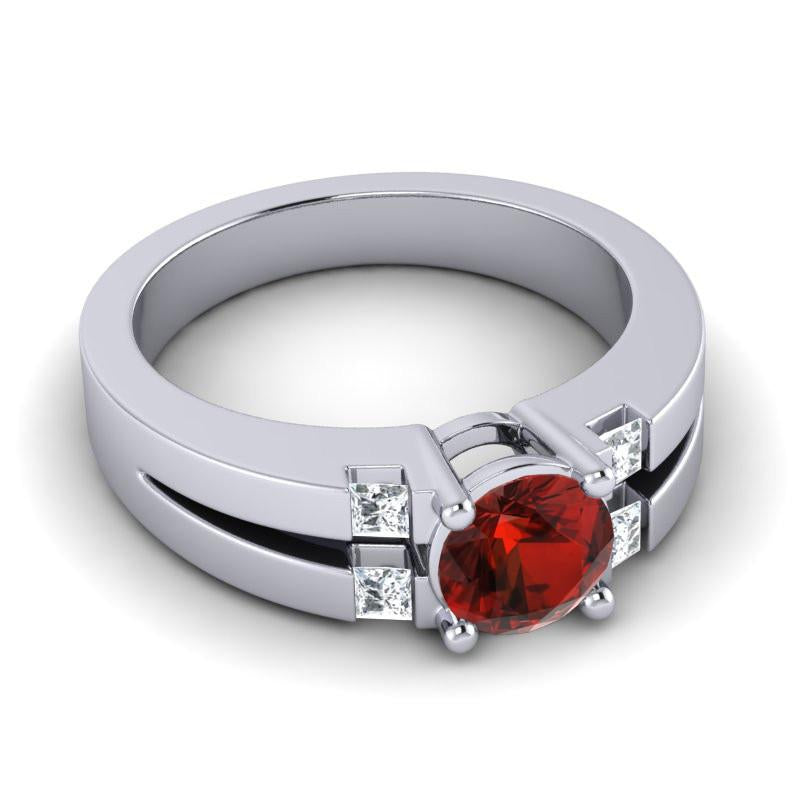 4 Prong Art Deco Diamond Accent Vidala Ring