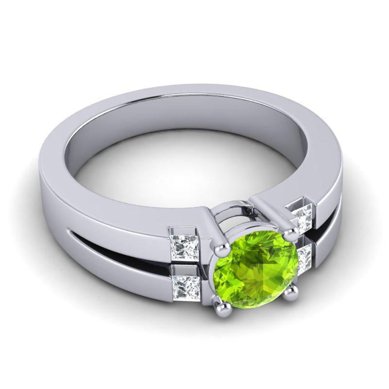 4 Prong Art Deco Diamond Accent Vidala Ring