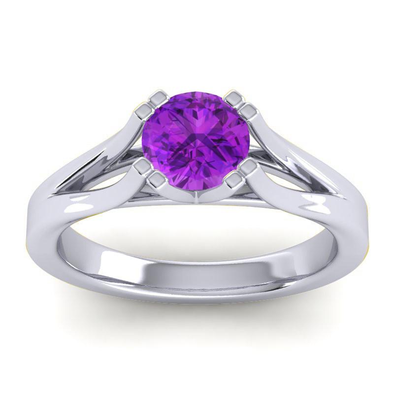 4 Double Prong Cathedral Solitaire Veni Ring