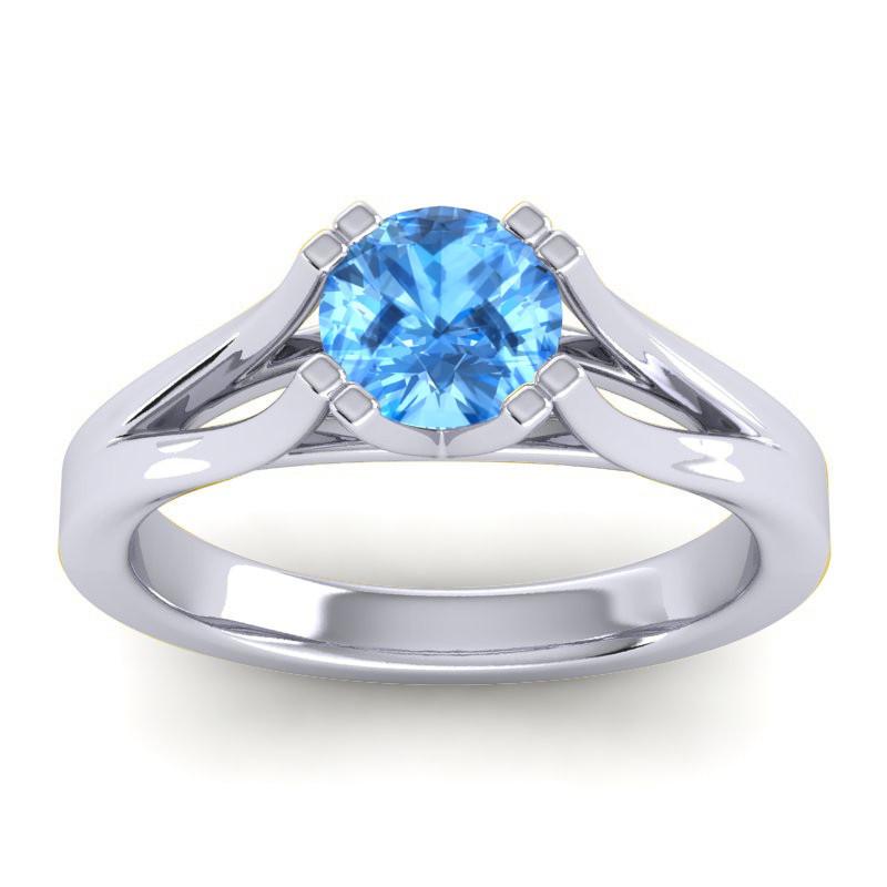 4 Double Prong Cathedral Solitaire Veni Ring