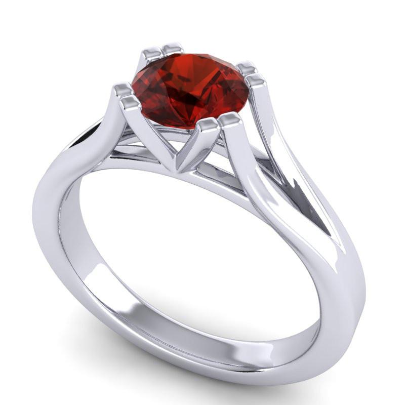 4 Double Prong Cathedral Solitaire Veni Ring