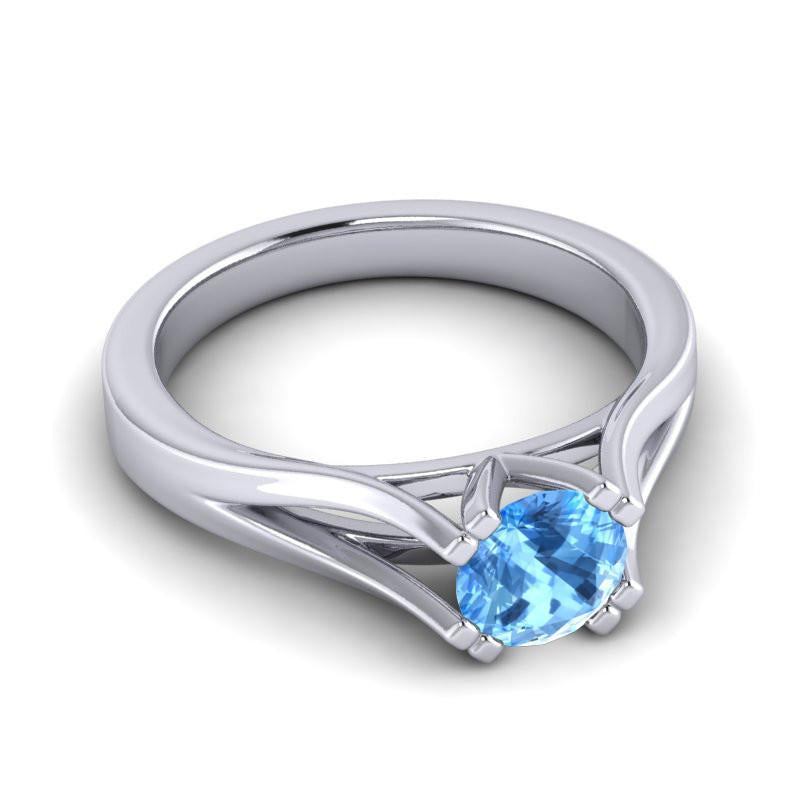 4 Double Prong Cathedral Solitaire Veni Ring