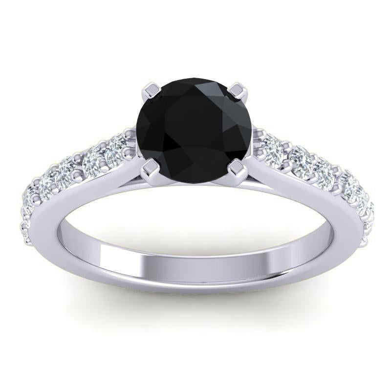 4 Prong Cathedral Diamond Pave Pata Ring