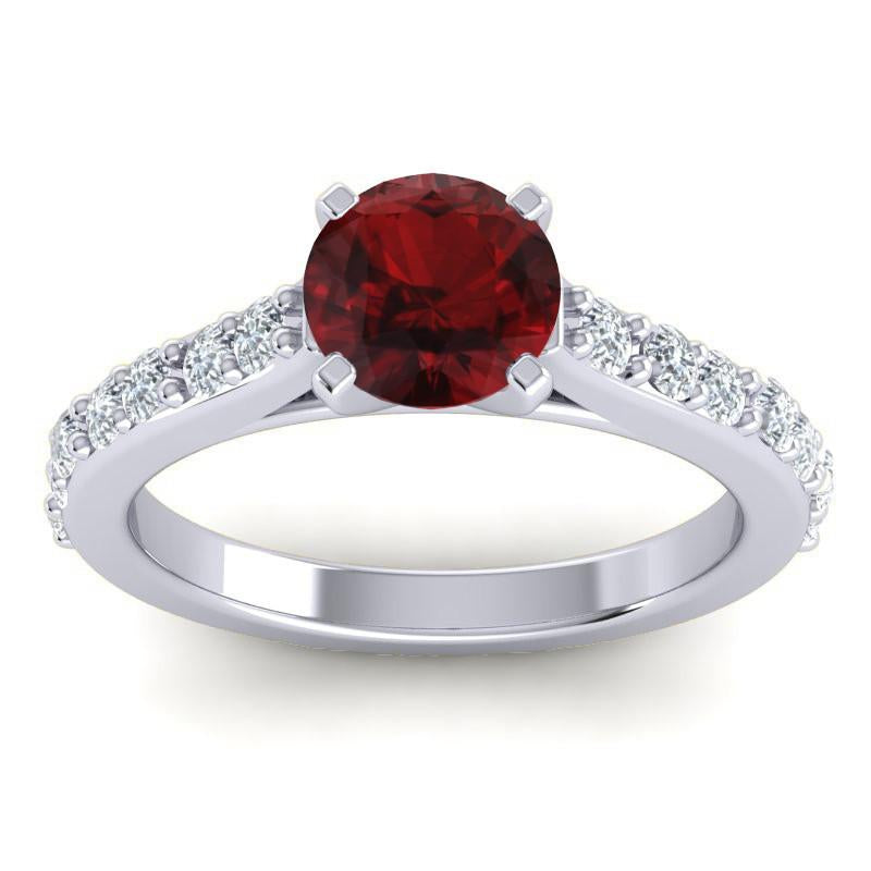 4 Prong Cathedral Diamond Pave Pata Ring