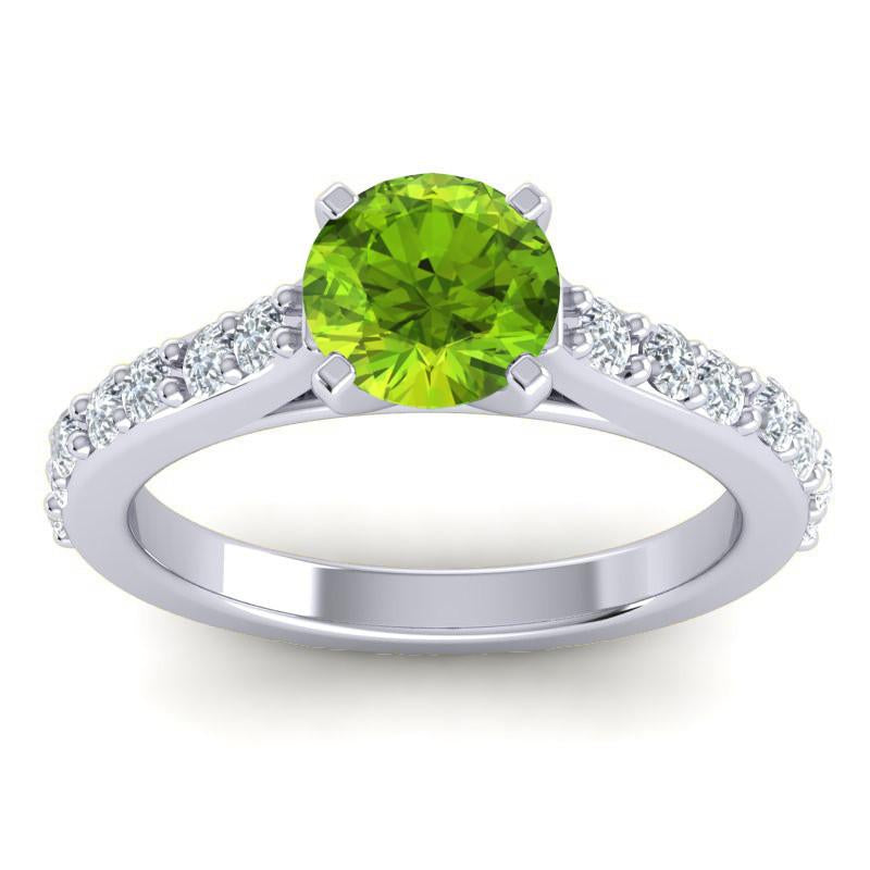 4 Prong Cathedral Diamond Pave Pata Ring