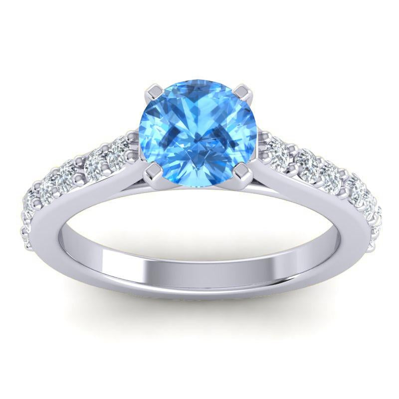 4 Prong Cathedral Diamond Pave Pata Ring