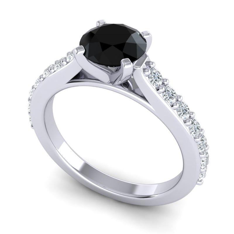 4 Prong Cathedral Diamond Pave Pata Ring