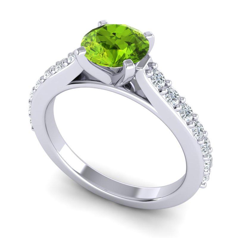 4 Prong Cathedral Diamond Pave Pata Ring