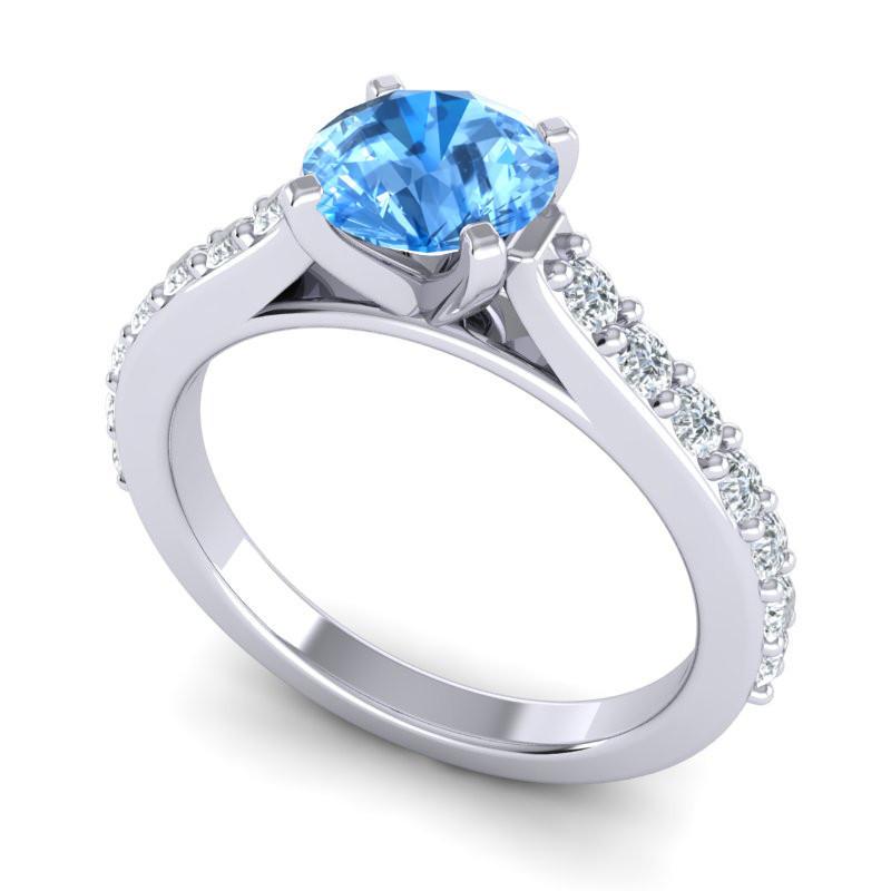 4 Prong Cathedral Diamond Pave Pata Ring