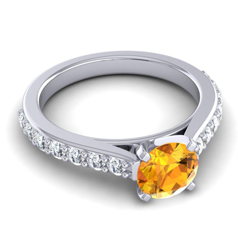 4 Prong Cathedral Diamond Pave Pata Ring