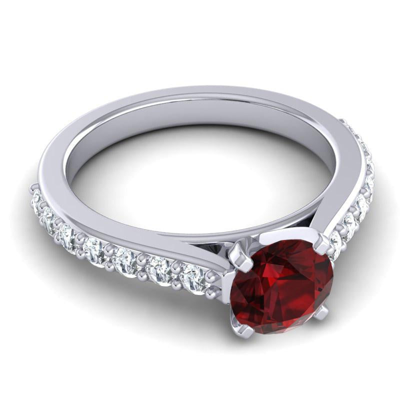 4 Prong Cathedral Diamond Pave Pata Ring