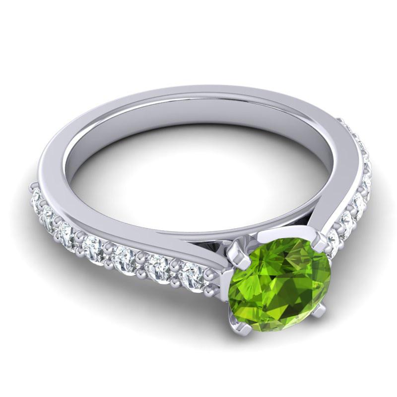 4 Prong Cathedral Diamond Pave Pata Ring