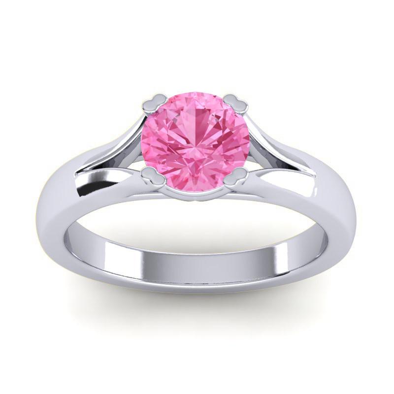 4 Double Prong Cathedral Round Solitaire Niza Ring