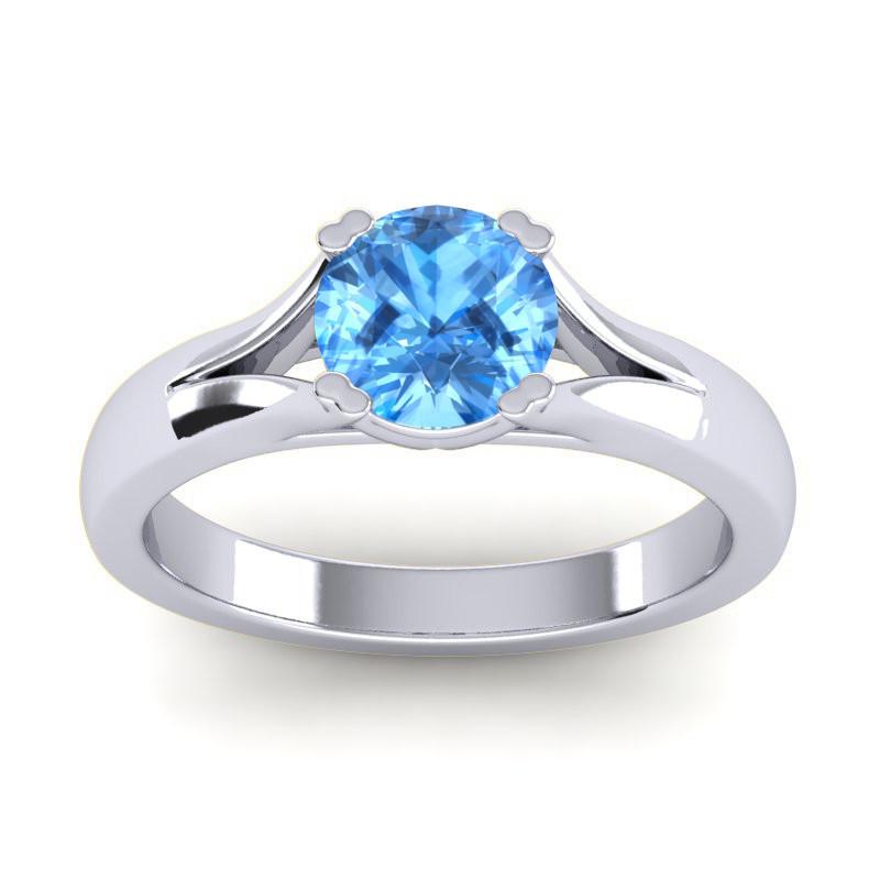 4 Double Prong Cathedral Round Solitaire Niza Ring