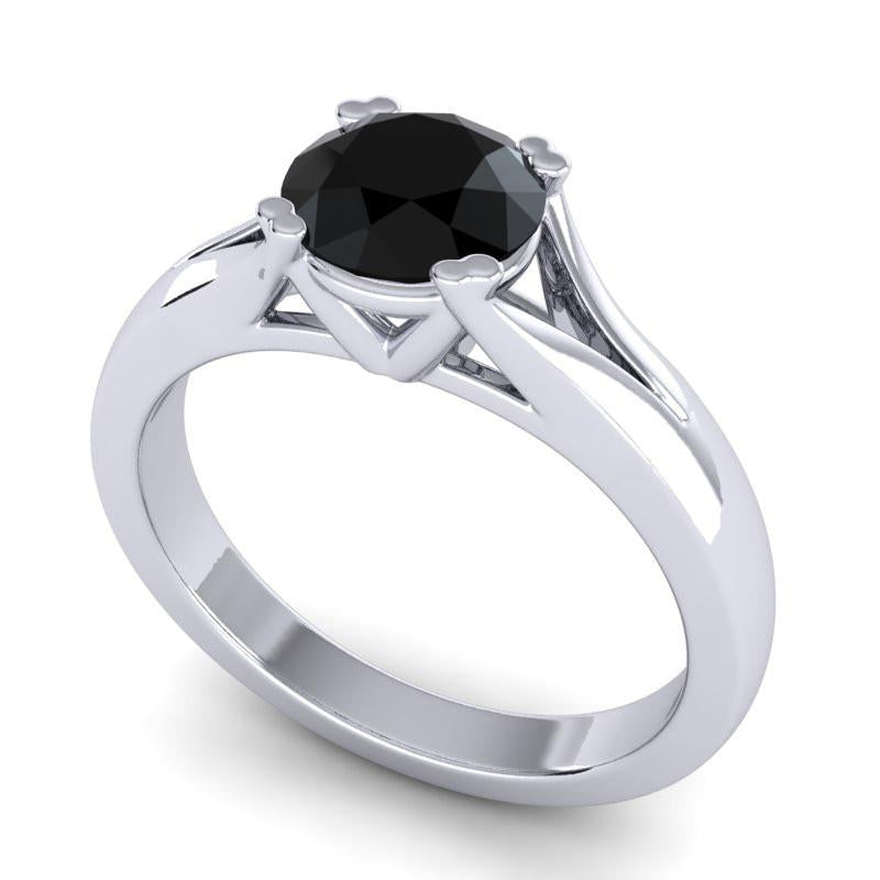 4 Double Prong Cathedral Round Solitaire Niza Ring