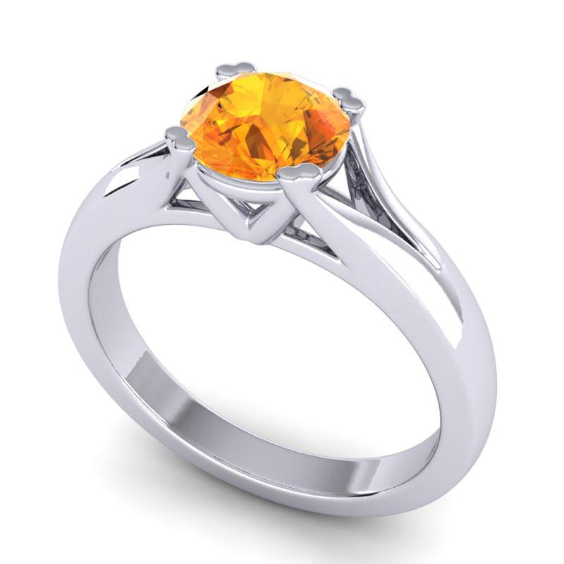 4 Double Prong Cathedral Round Solitaire Niza Ring