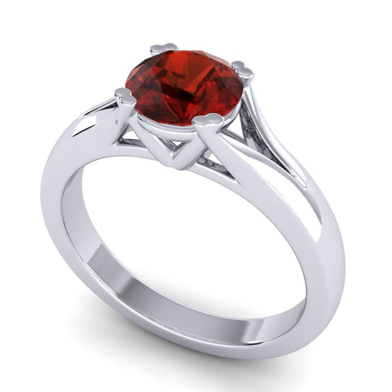 4 Double Prong Cathedral Round Solitaire Niza Ring