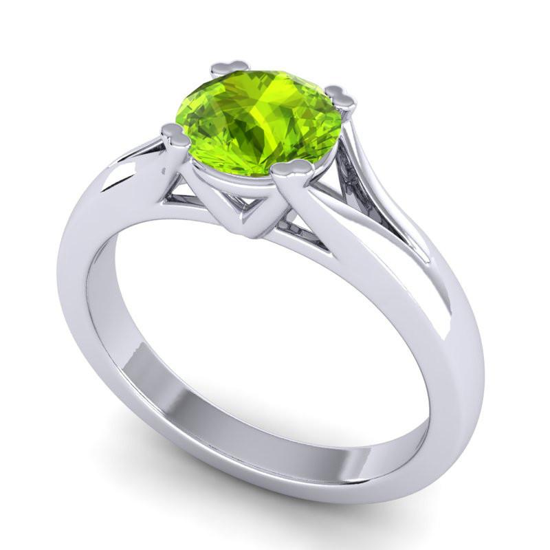 4 Double Prong Cathedral Round Solitaire Niza Ring