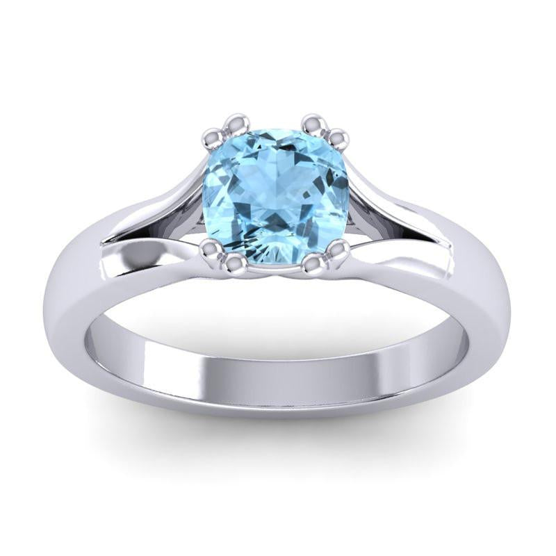 4 Double Prong Cathedral Cushion Cut Solitaire Niza Ring