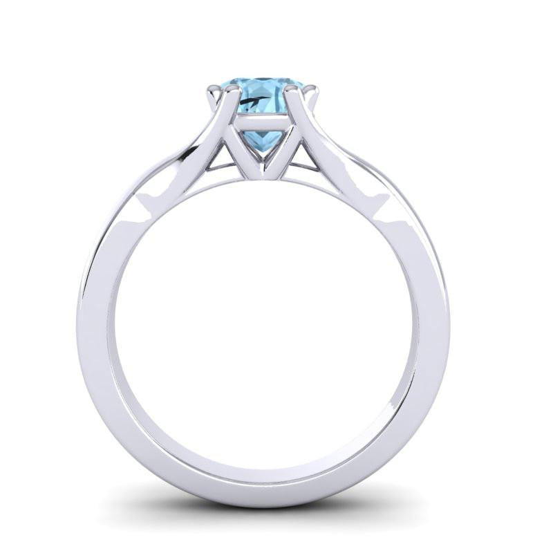 4 Double Prong Cathedral Cushion Cut Solitaire Niza Ring